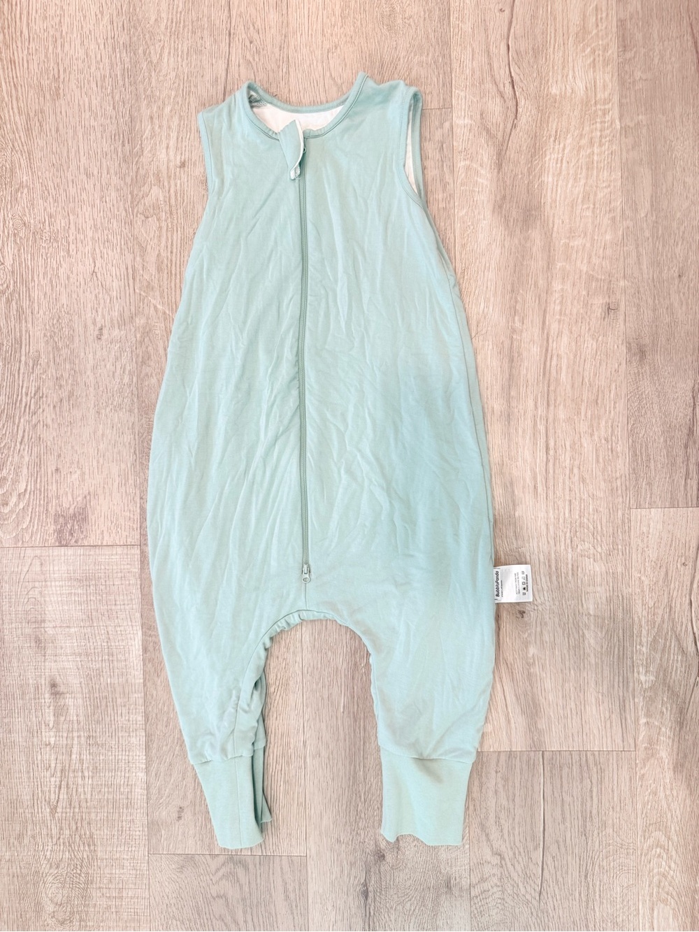 Bubble panda Bamboo Walker Sleep Sack with open feet full zip .5 tog large sage
